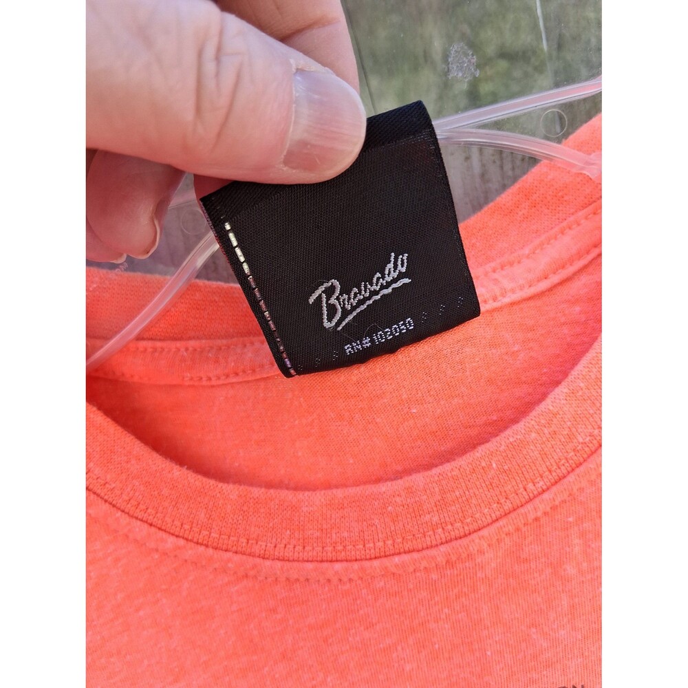 085 Harley Davidson Kids Youth Muscle T-Shirt Orange & Black Medium - Picture 5 of 5